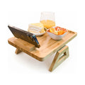 Bamboo Sofa Arm Tray with Rotating Phone Holder-0
