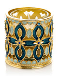 Golden Blue Decorated Candle Holder-0