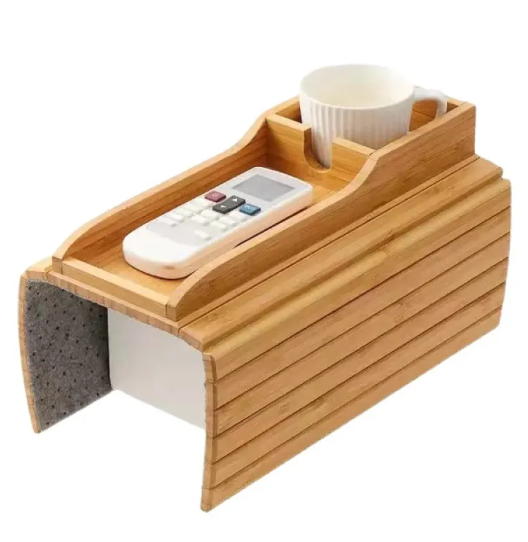 1- Flexible Sofa-Armlehne aus Premium-Bambus — Das ultimative Accessoire für gemütliche Stunden