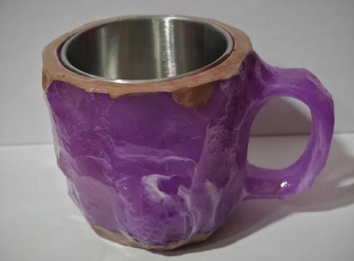 400 ml Kaffeetassen aus Mineralharz mit Henkel, elegante Tassen in Mineral-Kristall-Optik für Arbeitsplatz, Wohndekoration, Weihnachtsgeschenk, Küchenhelfer