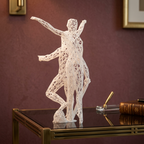 Sculpture Gémeaux blanche en ambiance Art déco